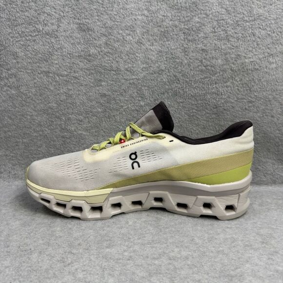 On Running Shoes Mens Size 10.5 Cloudmonster White & Green Athletic Sneakers - Picture 7 of 10
